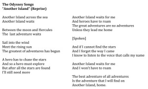 Odyssey Lyrics - Another Island (reprise)