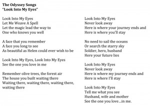 Odyssey Lyrics - Look Into My Eyes 