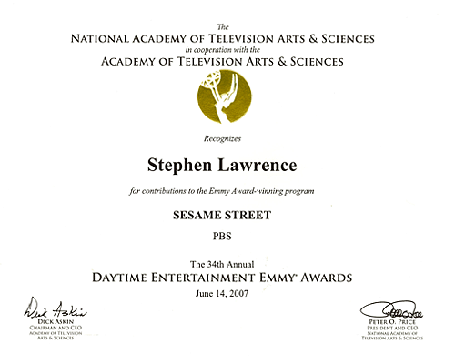 Emmy-Certificate